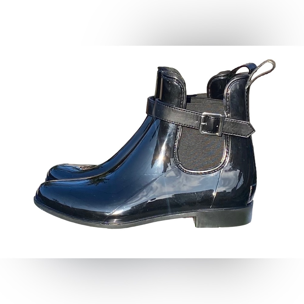 Marc Fisher Mfrainy Rain Boots Women's Size 8 Ankle Booties Black